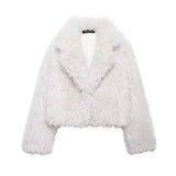 Women's Thick Lamb Fur Black Coat Women's Winter 2025 New