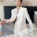 Zingj Suit Jacket Female Spring And Autumn 2024 New Korean Version Loose Web Celebrity Casual Professional Fashion Small Suit