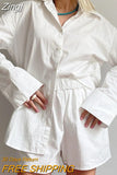 Loung Wear Tracksuit Women Shorts Set Stripe Long Sleeve Shirt Tops And Loose High Waisted Mini Shorts Two Piece