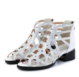 Woman Sandals Shoes Sandalias Mujer 2021 Summer Genuine Leather High Heels Slip on Bling Fashion Gladiator Shoes