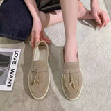 Flat Bottom Large-Size Low-Top Single-Shoe Women's Soft Soles Light And Solid Color Footboard Shoes
