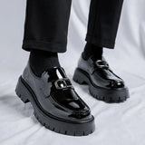 2025 British Round Toe Shoes Platform Fashion Casual Work Shoes