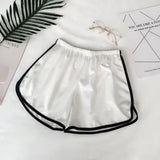 Simple Women Casual Shorts Patchwork Body Fitness Workout Summer Shorts Female Elastic Skinny Slim Beach Egde Short