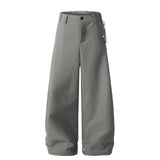 Rivet Low-Rise Straight Jeans Babes High Street Niche Design Couple Make Old Fried Street