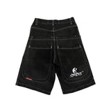 Zingj Pants Men's Loose Wide-Leg Retro Gradient Jeans Men's Tide Card High Street Straight Tube Overs 1215-1-Outfit