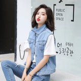 Jeans Jacket Summer Autumn Sleeveless Casual Short Jackets Chaqueta Mujer Casaco Jaqueta Feminina Women Coat Ladies