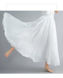 Women's Literature And Art Large Cotton Tamples Skirt Tight Waist A-Shaped Skirt Long Solid National Style Skirt 24