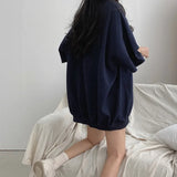 Embroidery Letter Oversized Half Sleeve TeeOutfit
