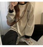90s Striped Oversized Long Sleeve TeeOutfit