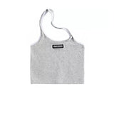 Retro Graffiti Print Letter T Shirt Women Long Sleeve Two Piece Tops Halter Tank+ Pullovers Grunge Aesthetic Tee