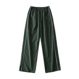 Piping Detail Wide Leg Track PantsOutfit
