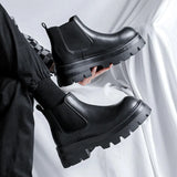 Zingj Boots Men 2023 New British Low Pipe Men's Premium Platform Martin