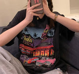 Motel Graphic Short Sleeve Oversized TeeOutfit