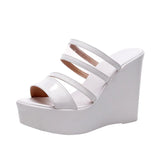 Plop And Ultra-High Heel Waterproof Table Pine Cake Thick Bottom Fish Mouth Sandals Night Shop Sexy Transparent With Fashion Slippers
