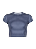 Vintage Striped Baby Crop Top- Outfit