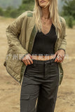 The Ins New Ladies Autumn Winter Coat ¡¤ Loose Hourglass Quilted Color Double Pouch Jacket-Outfit
