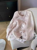 Industry Embroidered Oblique Cardigan New Chinese-Style Eugen Yarn Shirt Women's 2024 Summer Style Gentle Temperament Sunscreen
