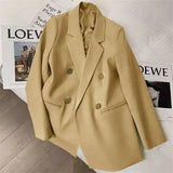 Zingj Spring And Autumn Outfit Fried Street Loose Leisure Versatile Autumn Suit Jacket Female Korean Black Suit