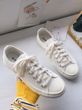 New Female Summer New Student Korean Version of Harajuku Style Breathable All-match Sneakers Tide All White Canvas