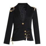 Zingj Pin Decoration Suit Female Autumn 2024 New Fashion Mesh Stitching Long Sleeve Slim Slim