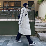 Coat Women X-length Puffer Hood Bomber Basic Jackets Long Female Coat Loose Parka Plus Size Hoodies Outerwear Snow