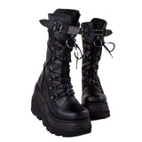 And Knight Boots Women 2025 New Large-Size Punk Style Handsome Mid-Size Women's