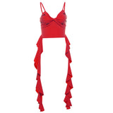 Zingj Summer New Women's Sweet And Spicy Department Youth Beautiful Girl Sling Wave Edge Small Vest-Outfit