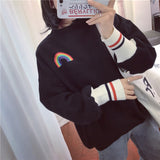 Women O-Neck Kawaii Harajuku Printed Long Sleeve Christmas Gifts Womens Korean Ulzzang Sweatshirt All-match Thicker