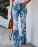 Zingj Plus Size Women's 2024 Ebay Large Size Women's Casual Pants Digital Print Pattern Pants-Outfit