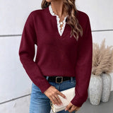 2025 New Women's Casual Cardigan Jacket Solid Color Mah-Button Cardigan Sweater