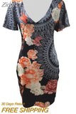 Women Elegant Dress Vintage Floral Print Ruffles Bodycon Dress for Party Cocktails Casual Mini Dress Vacation