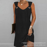 Zingj New Women's Elegant Watercolor Flower Mini Dress ODS3904