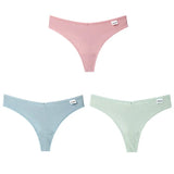 3Pcs/Lot V Waist Cotton G-String Thong Panties String Underwear Women Briefs Sexy Lingerie Pants Low-Rise Ladies