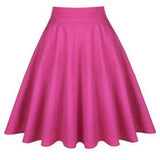 Patterns Vintage Retro 50s Full Circle A Line Skirt Holiday Tropical Pin Up Swing Skater Knee Length Floral Women Solid