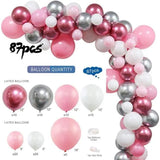 Silver Macaron Birthday Balloon Garland Arch Kit Party Foil Metal Balon Weding Baby Shower Birthday Party Decor Kids Adults