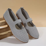 Large-Size Fly Weaving Breathable Low-Topped Single Shoes Women Shallow Flat Bottom Lazy Breathable Work