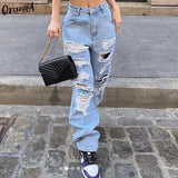 Summer Fashion Hollow Out High Waisted Denim Casual Y2K Pants Loose Hip Hop Pants Zipper Fly Streetwear Sexy