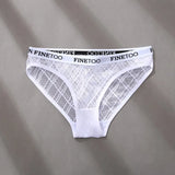 Women's Panties Mesh Lace Lingerie Temptation Low-waist Panties Transparent Hollow Out Briefs Women's Underwear