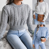 Autumn And Winter Explosion Of Knitted Umbilly Sweater Women's