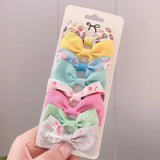 Grosgrain Ribbon Unicorn Printed Bowknot Hair Clips For Cute Girls Handmade Barrettes Hairpins Kids Hair