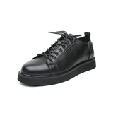 Zingj Men's Shoes Spring Tide Shoes 2023 New British Ins Small Leather Shoes Increased Work-Wear Board Shoes