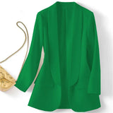Zingj East Hot Style Spring And Autumn Temperament Commuting Solid Color Lapel Long Sleeve Small Suit Korean Version Coat