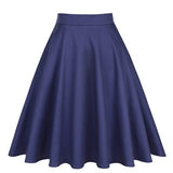 Skirt 50s 60s Retro High Waist Skater Floral Printed Pin Up Rockabilly Office Casual Women's Clothing For Party