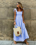 Summer Patchwork Plaid Elastic Large Swing