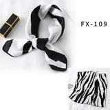 Square Silk Scarf Women Fashion Print Small Neck Scarfs Office Lady Hair Band Foulard Hand Kerchief Female Bandana
