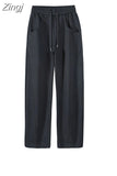 Loose Sweatpants 2023 Autumn Women Red Sport Pants High Waist Loose Trouser Female Fashion Streetwear Straight