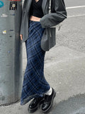 Vintage Checkered Maxi Skirt- Outfit