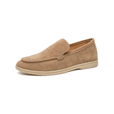 Zingj New Shallow Mouth Loafers Male Fur A Foot Pedal Small Leather Shoes Frosted Flat Sole Foot Shoes