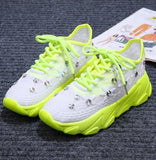 Shoes Woman Crystal Sneakers Women Platform Shoes White Casual Shoes for Women Breathable Walking Shoes Zapatos De