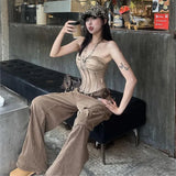 2025 Winter New Women's Hottie Design Feel Sleeveless Bra Set Up Sexy